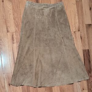 Chico's Suede A-Line Maxi Skirt